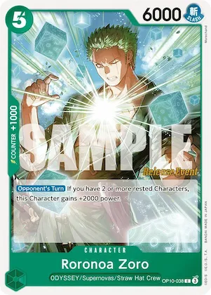 Roronoa Zoro (038) #op10-038 – Royal Blood Release Event Cards