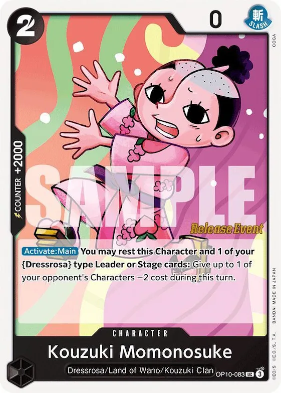 Kouzuki Momonosuke (083) #op10-083 – Royal Blood Release Event Cards