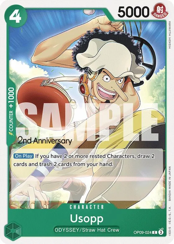 Usopp (024) #op9-024 – Emperors in the New World: 2nd Anniversary Tournament Cards