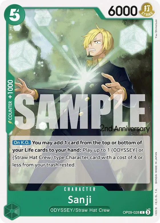 Sanji (028) #op9-028 – Emperors in the New World: 2nd Anniversary Tournament Cards