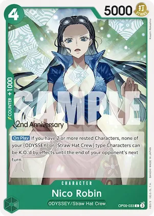 Nico Robin (033) #op9-033 – Emperors in the New World: 2nd Anniversary Tournament Cards