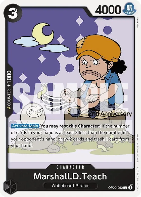Marshall.D.Teach (092) #op9-092 – Emperors in the New World: 2nd Anniversary Tournament Cards