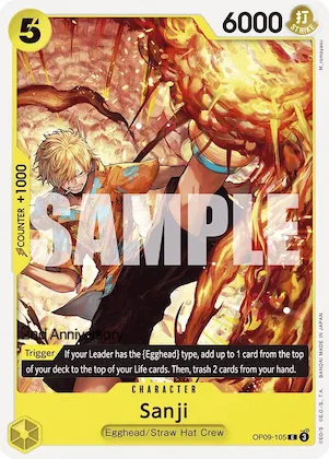 Sanji (105) #op9-105 – Emperors in the New World: 2nd Anniversary Tournament Cards