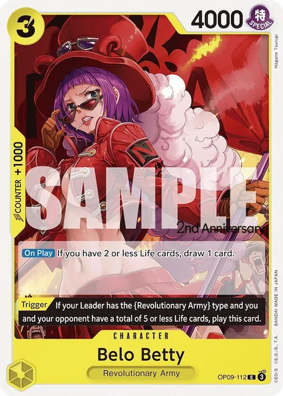 Belo Betty op9-112 – OP09 – Emperors in the New World: 2nd Anniversary Tournament Cards