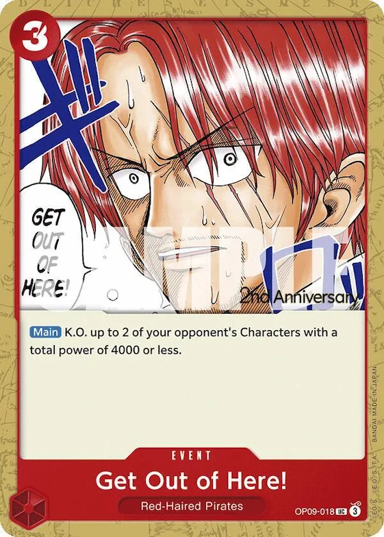 Disparais op9-018 – OP09 – Emperors in the New World: 2nd Anniversary Tournament Cards