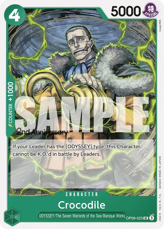 Crocodile (025) #op9-025 – Emperors in the New World: 2nd Anniversary Tournament Cards