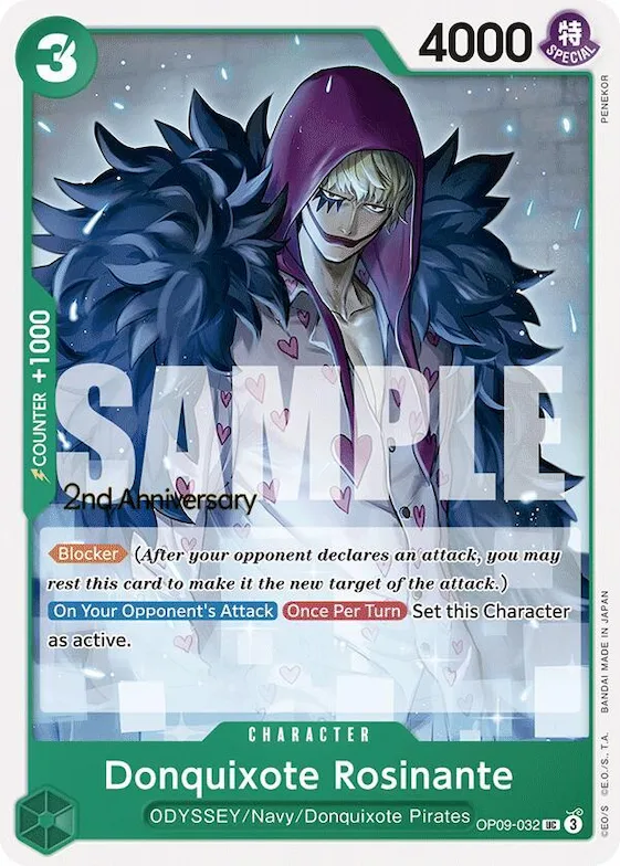 Donquixote Rosinante (032) #op9-032 – Emperors in the New World: 2nd Anniversary Tournament Cards