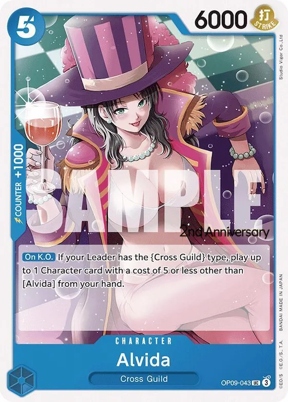 Alvida #op9-043 – Emperors in the New World: 2nd Anniversary Tournament Cards