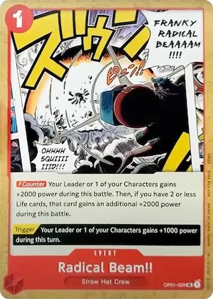 Radical Beam!! #op1-029 – One Piece Demo Deck Cards