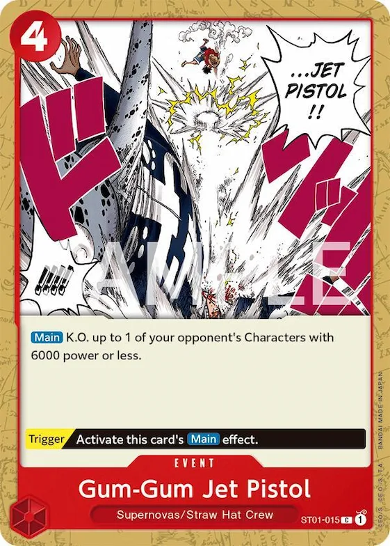 Gum-Gum Jet Pistol #st1-015 – Revision Pack Cards