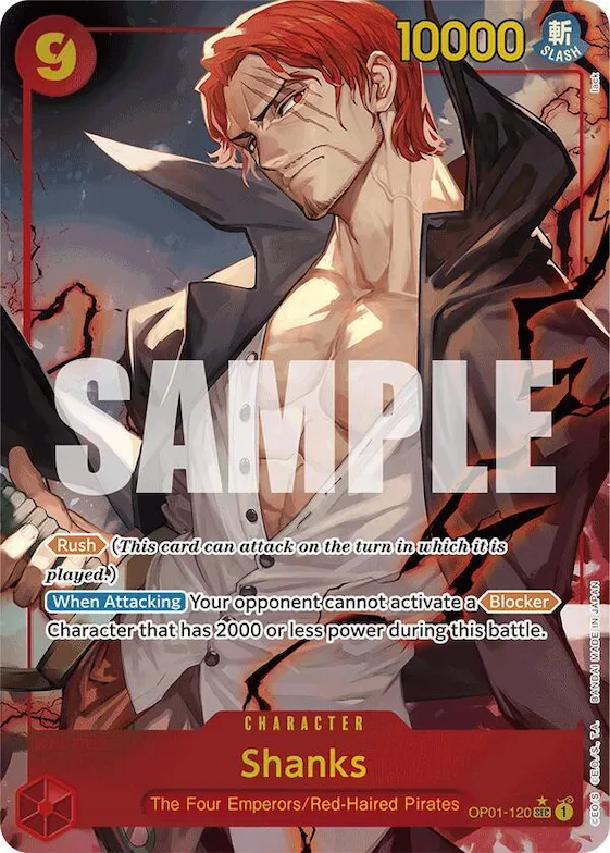 Shanks (OP01-120) (Alternate Art) #op1-120 – Premium Booster -The Best-