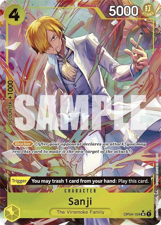 Sanji (OP04-104) (Alternate Art) #op4-104 – Premium Booster -The Best-