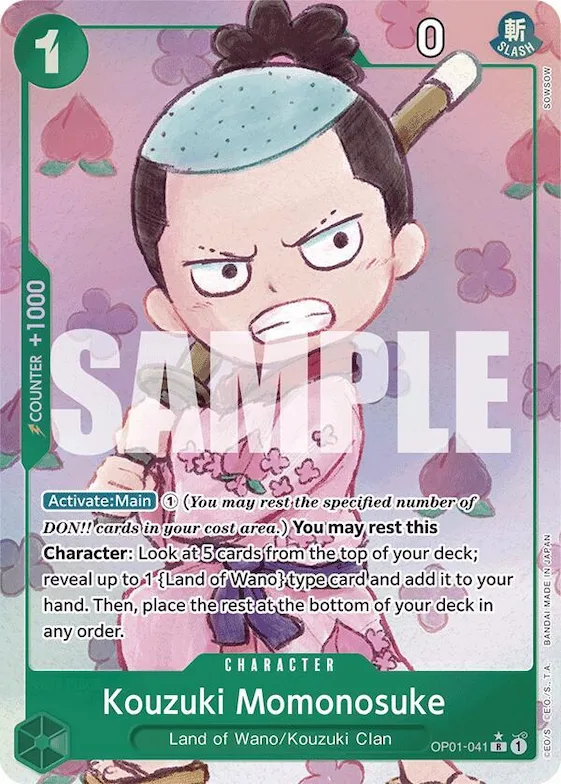 Kouzuki Momonosuke (Alternate Art) #op1-041 – Premium Booster -The Best-