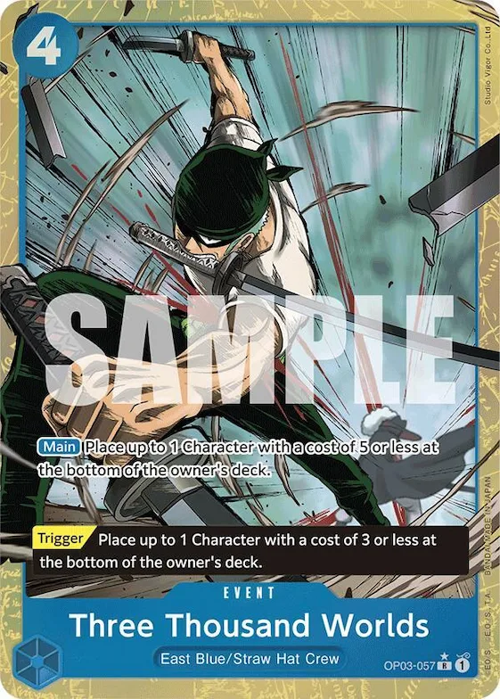 Three Thousand Worlds (Alternate Art) #op3-057 – Premium Booster -The Best-