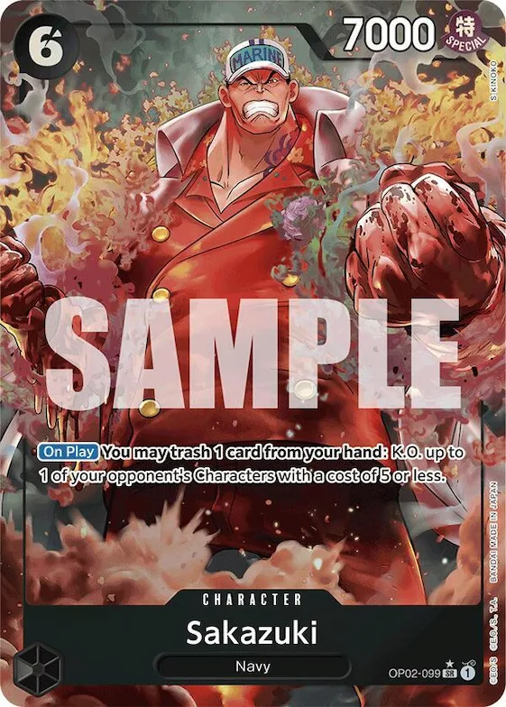 Sakazuki (Alternate Art) #op2-099 – Premium Booster -The Best-