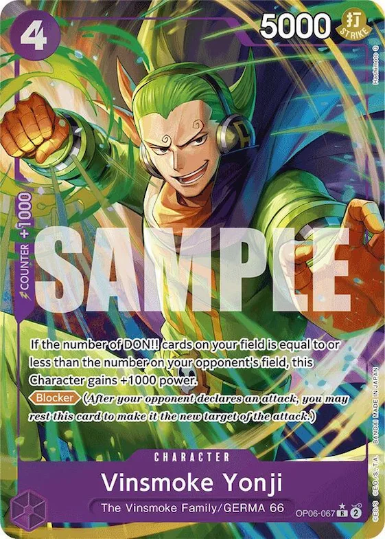 Vinsmoke Yonji (OP06-067) (Alternate Art) #op6-067 – Premium Booster -The Best-