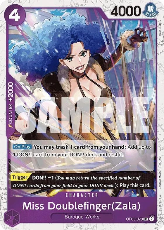 Miss Doublefinger(Zala) (Jolly Roger Foil) #op5-073 – Premium Booster -The Best-