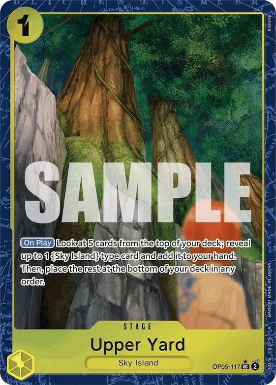 Upper Yard (Alternate Art) #op5-117 – Premium Booster -The Best-
