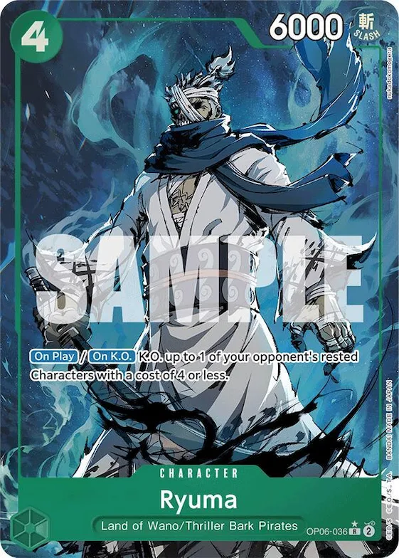 Ryuma (Alternate Art) #op6-036 – Premium Booster -The Best-