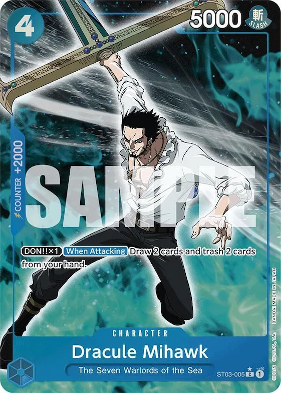 Dracule Mihawk (ST03-005) (Full Art) #st3-005 – Premium Booster -The Best-