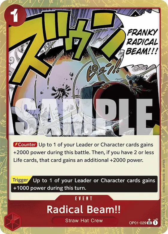 Radical Beam!! (Textured Foil) #op1-029 – Premium Booster -The Best-