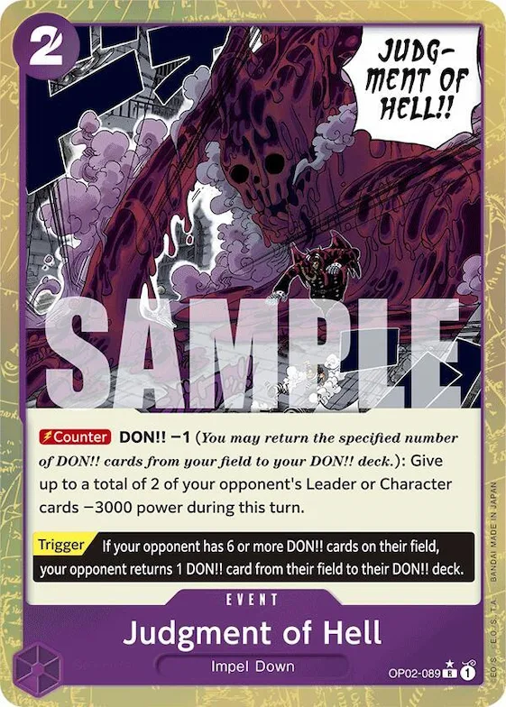 Judgment of Hell (Textured Foil) #op2-089 – Premium Booster -The Best-