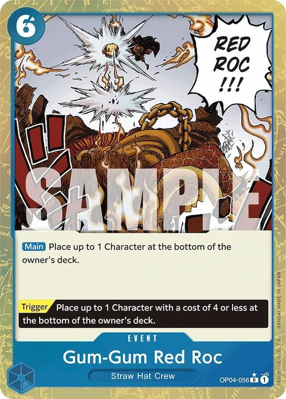 Gum-Gum Red Roc (Textured Foil) #op4-056 – Premium Booster -The Best-