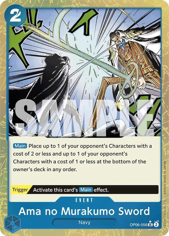 Ama no Murakumo Sword (Textured Foil) #op6-056 – Premium Booster -The Best-