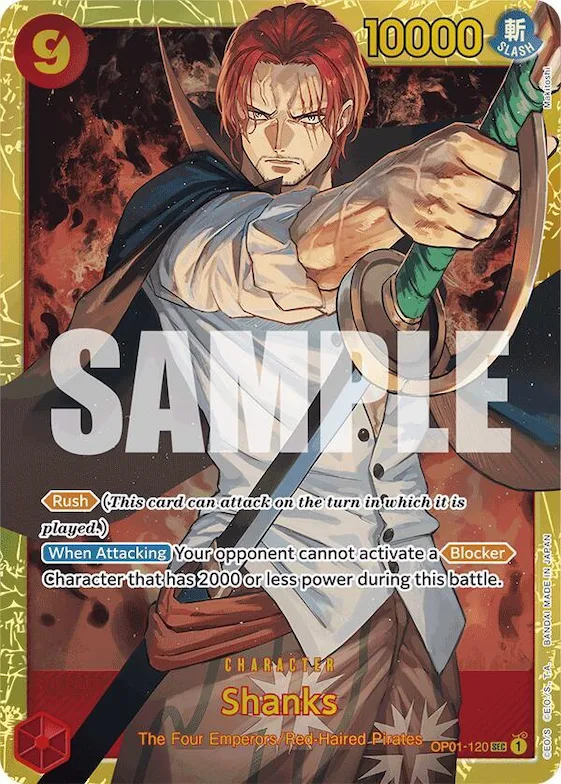 Shanks (OP01-120) (Reprint) #op1-120 – Premium Booster -The Best-