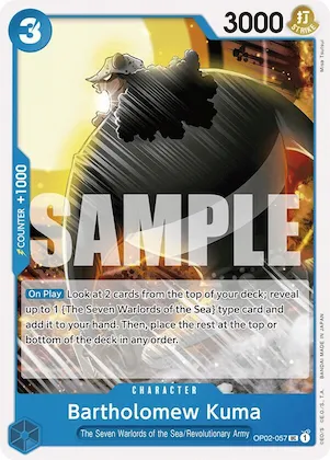 Bartholomew Kuma #op2-057 – Starter Deck 17: BLUE Donquixote Doflamingo