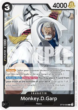 Monkey.D.Garp #st19-005 – Starter Deck 19: BLACK Smoker