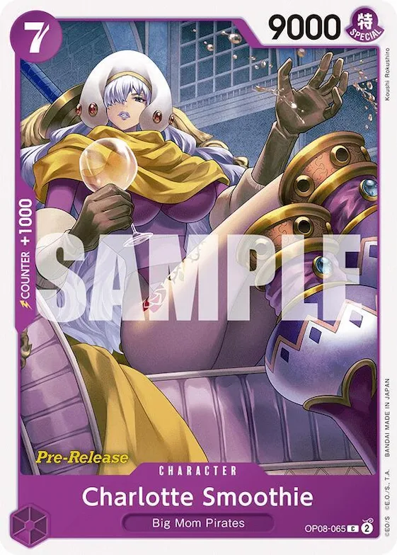 Charlotte Smoothie #op8-065 – Two Legends Pre-Release Cards