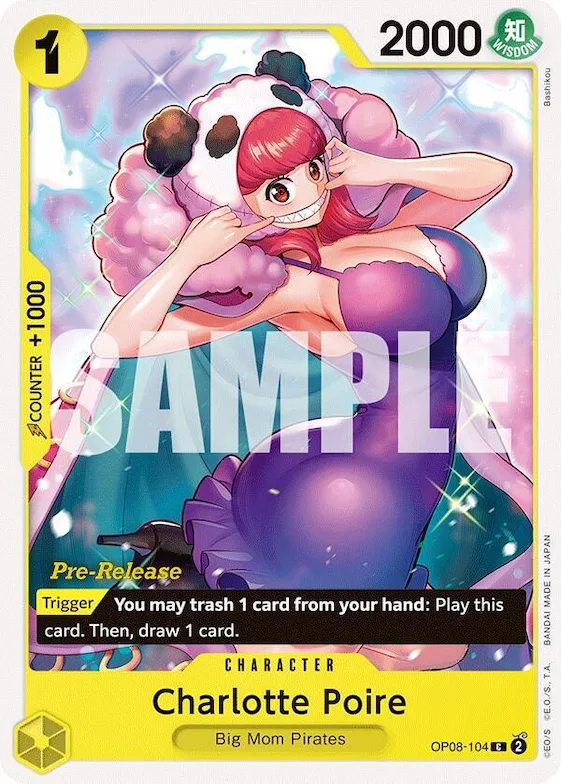 Charlotte Poire #op8-104 – Two Legends Pre-Release Cards