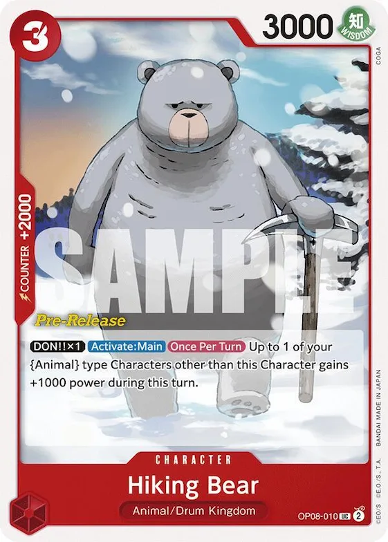 Hiking Bear #op8-010 – Two Legends Pre-Release Cards