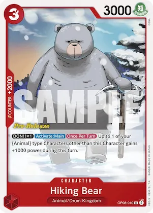 Hiking Bear #op8-010 – Two Legends Pre-Release Cards