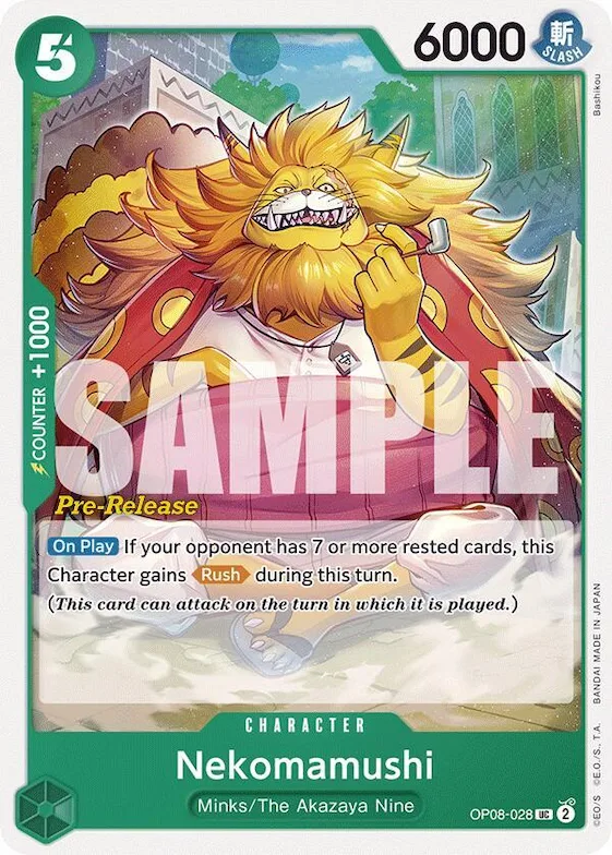 Nekomamushi #op8-028 – Two Legends Pre-Release Cards
