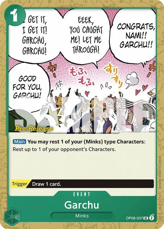 Garchu #op8-037 – Two Legends Pre-Release Cards