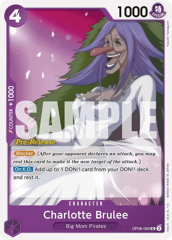 Charlotte Brulee #op8-066 – Two Legends Pre-Release Cards