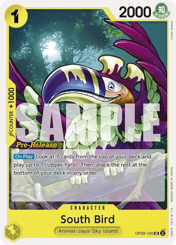 South Bird #op8-100 – Two Legends Pre-Release Cards