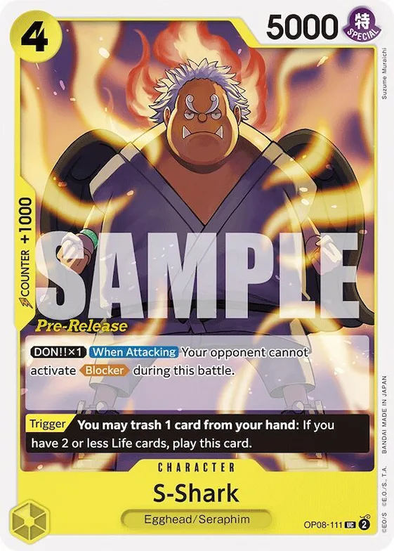 S-Shark #op8-111 – Two Legends Pre-Release Cards