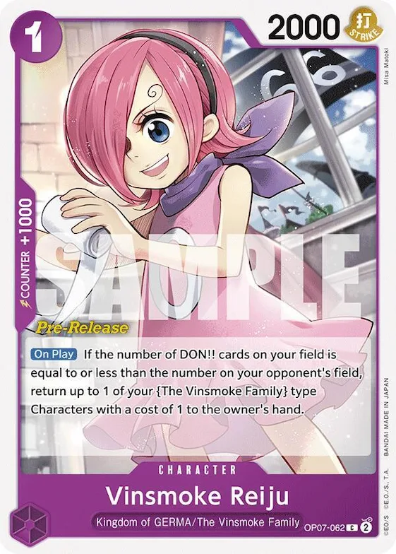 Vinsmoke Reiju #op7-062 – 500 Years in the Future Pre-Release Cards