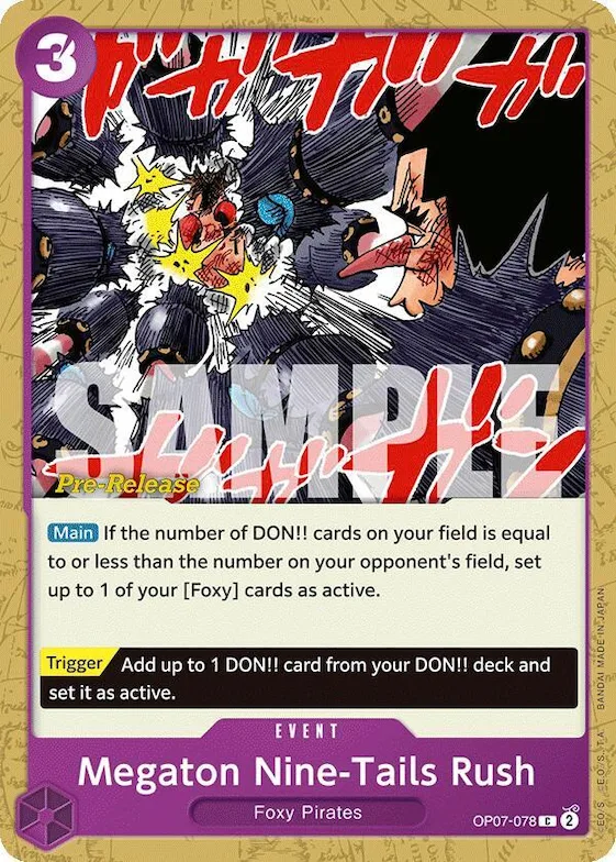 Megaton Nine-Tails Rush #op7-078 – 500 Years in the Future Pre-Release Cards