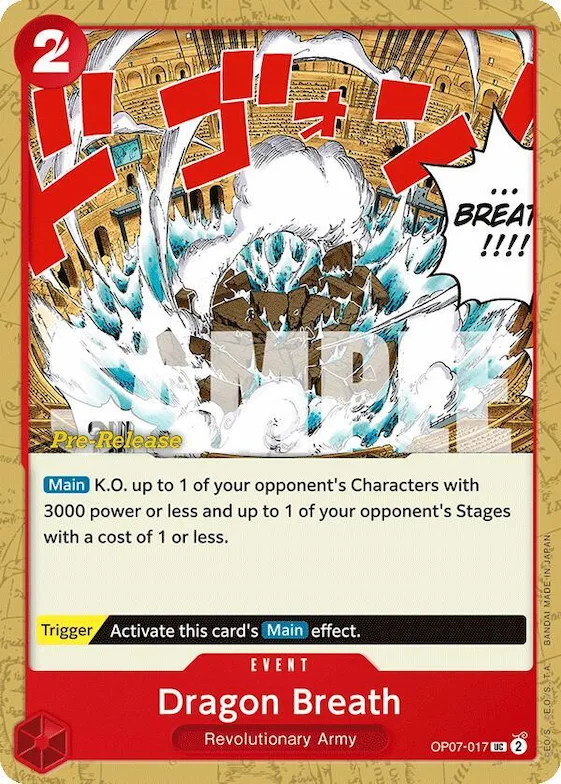 Dragon Breath #op7-017 – 500 Years in the Future Pre-Release Cards