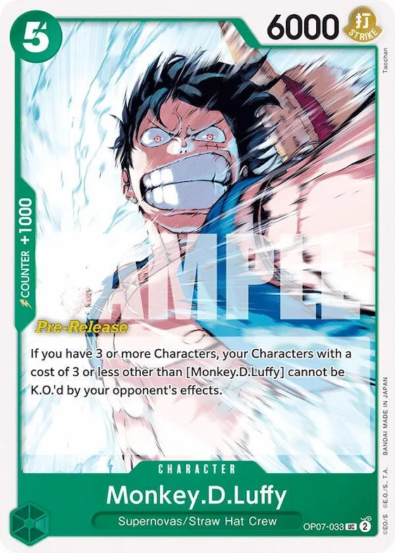 Monkey.D.Luffy (033) #op7-033 – 500 Years in the Future Pre-Release Cards