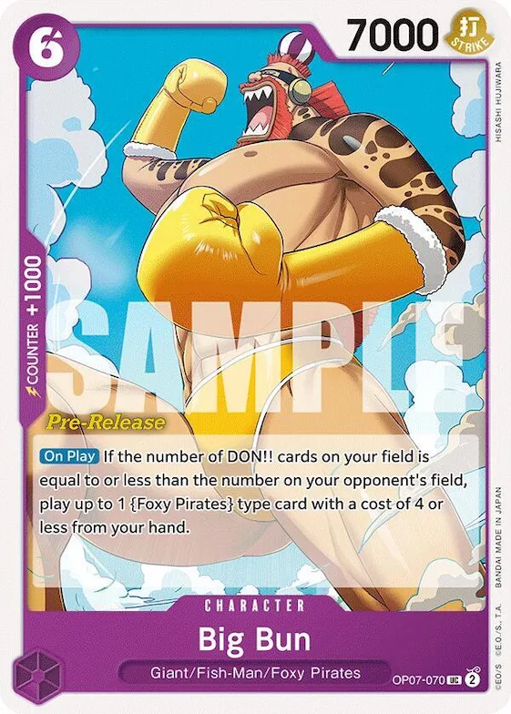 Big Bun #op7-070 – 500 Years in the Future Pre-Release Cards
