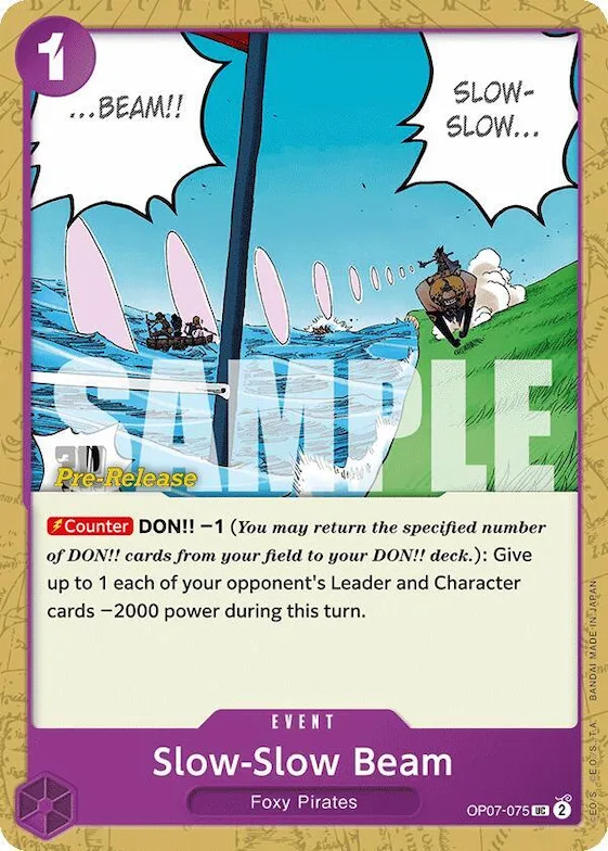 Slow-Slow Beam #op7-075 – 500 Years in the Future Pre-Release Cards