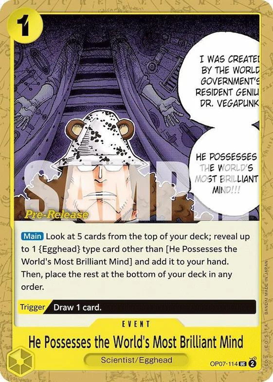 L'homme le plus intelligent du monde op7-114 – OP07 – 500 Years in the Future Pre-Release Cards