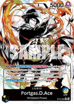 Portgas.D.Ace (002) (Parallel) #st13-002 – Ultra Deck: The Three Brothers