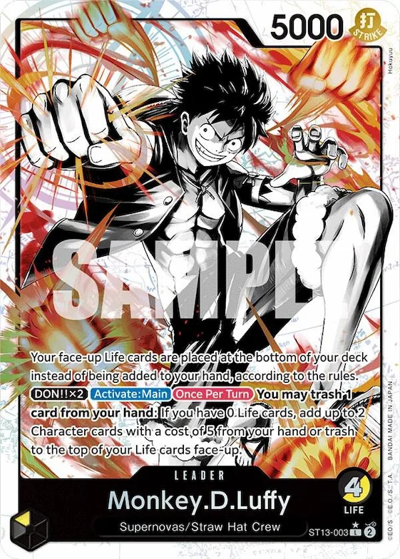 Monkey.D.Luffy (003) (Parallel) #st13-003 – Ultra Deck: The Three Brothers