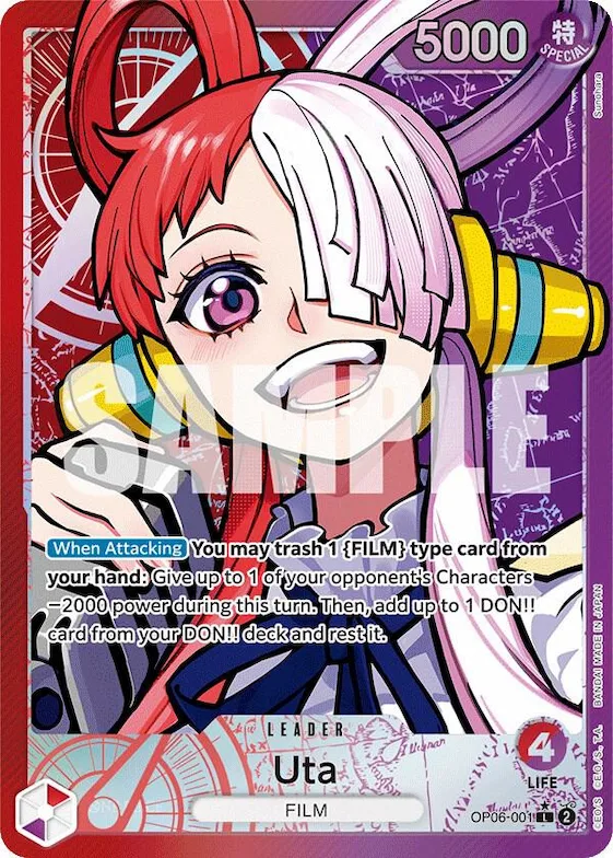 Uta (Alternate Art) #op6-001 – Wings of the Captain